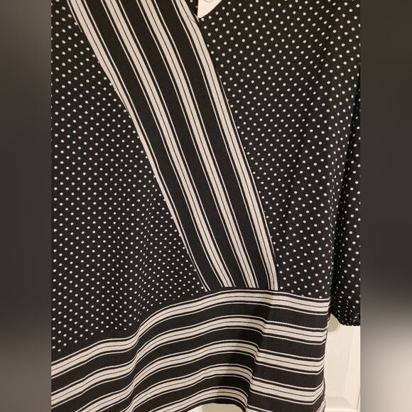 NWT Spotted and striped dress top - Picture 4 of 7